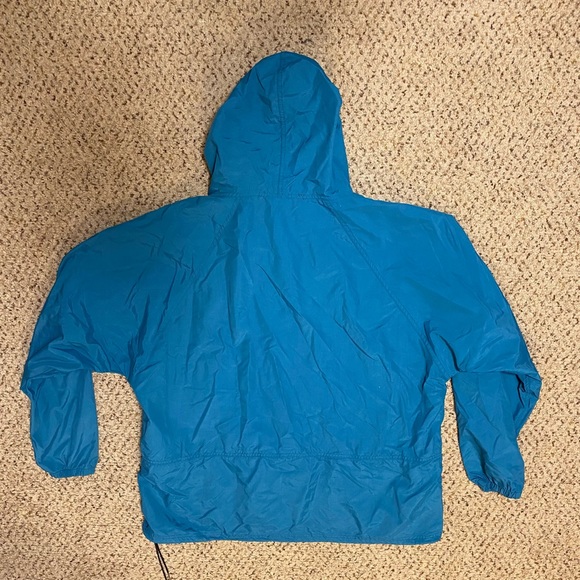Vintage LL Bean Pullover Anorak Windbreaker Jacket Men's Size Large Teal XL - Picture 2 of 5